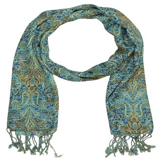 Premium Rayon  Printed Stole- Blue 